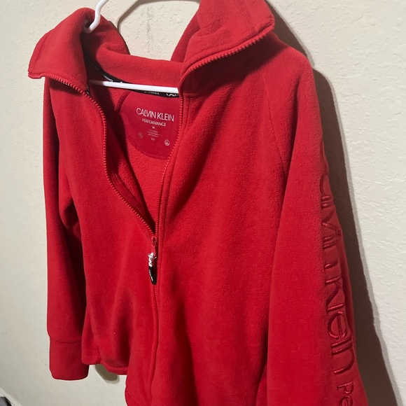 Calvin Klein Performance Women’s Bright Red Jacket Size Medium - Picture 5 of 9